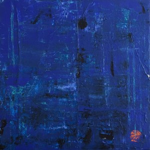 Bleu, Mixed Media on Canvas, 100x100cm (1)     